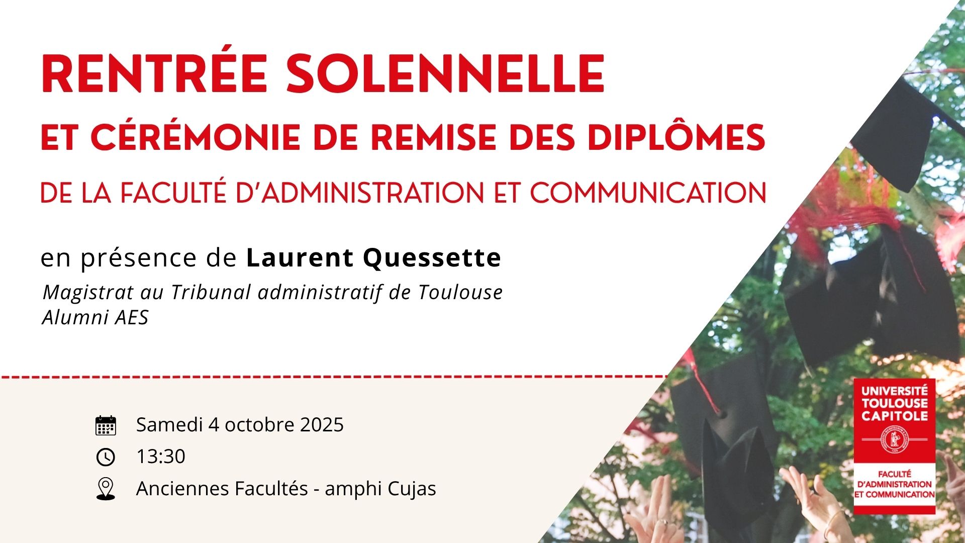 Rentrée solennelle UFRAC 2025